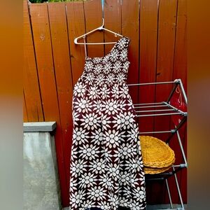 Hill House - one shoulder nap dress - brown!